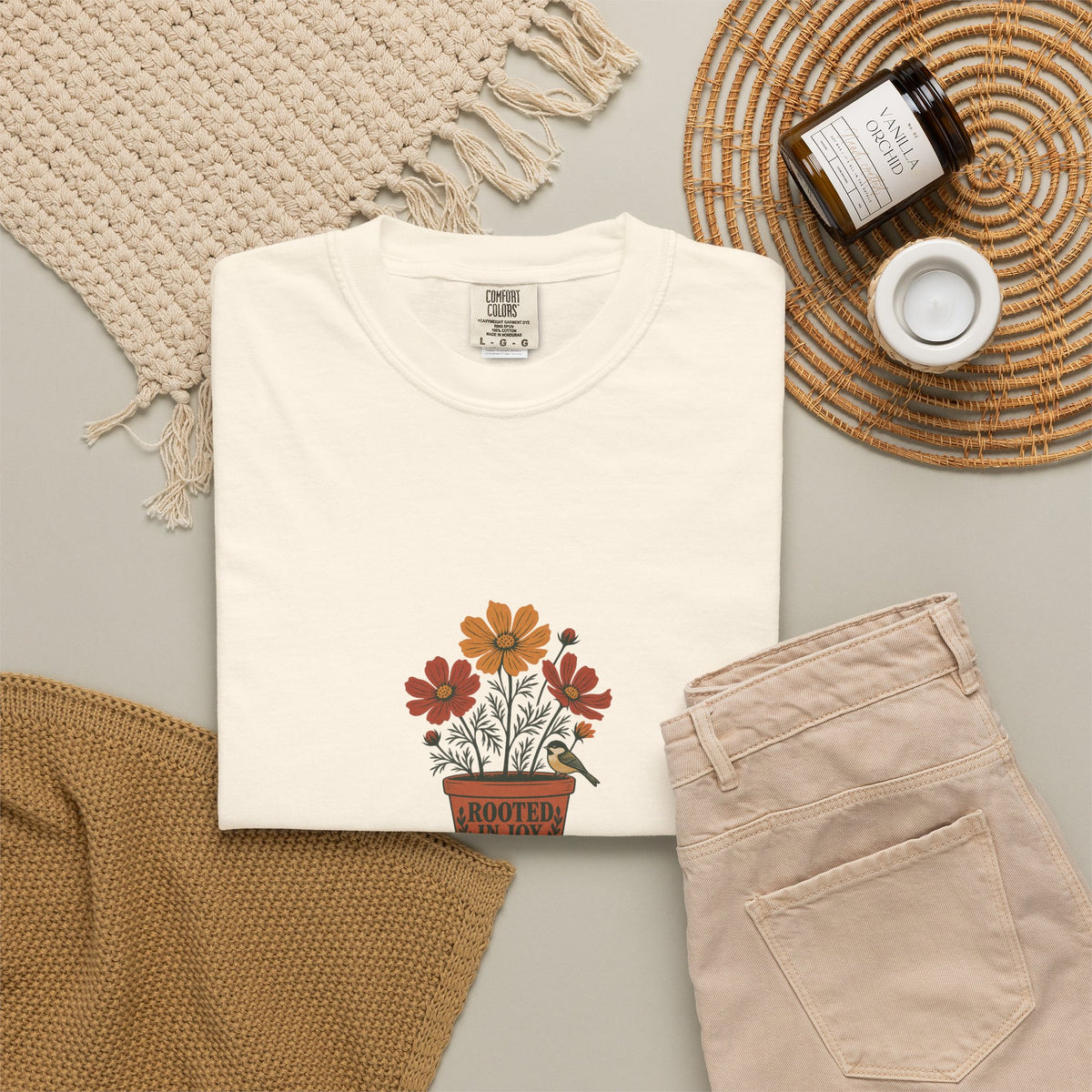Rooted in Joy Botanical T-Shirt — Comfort Colors 1717