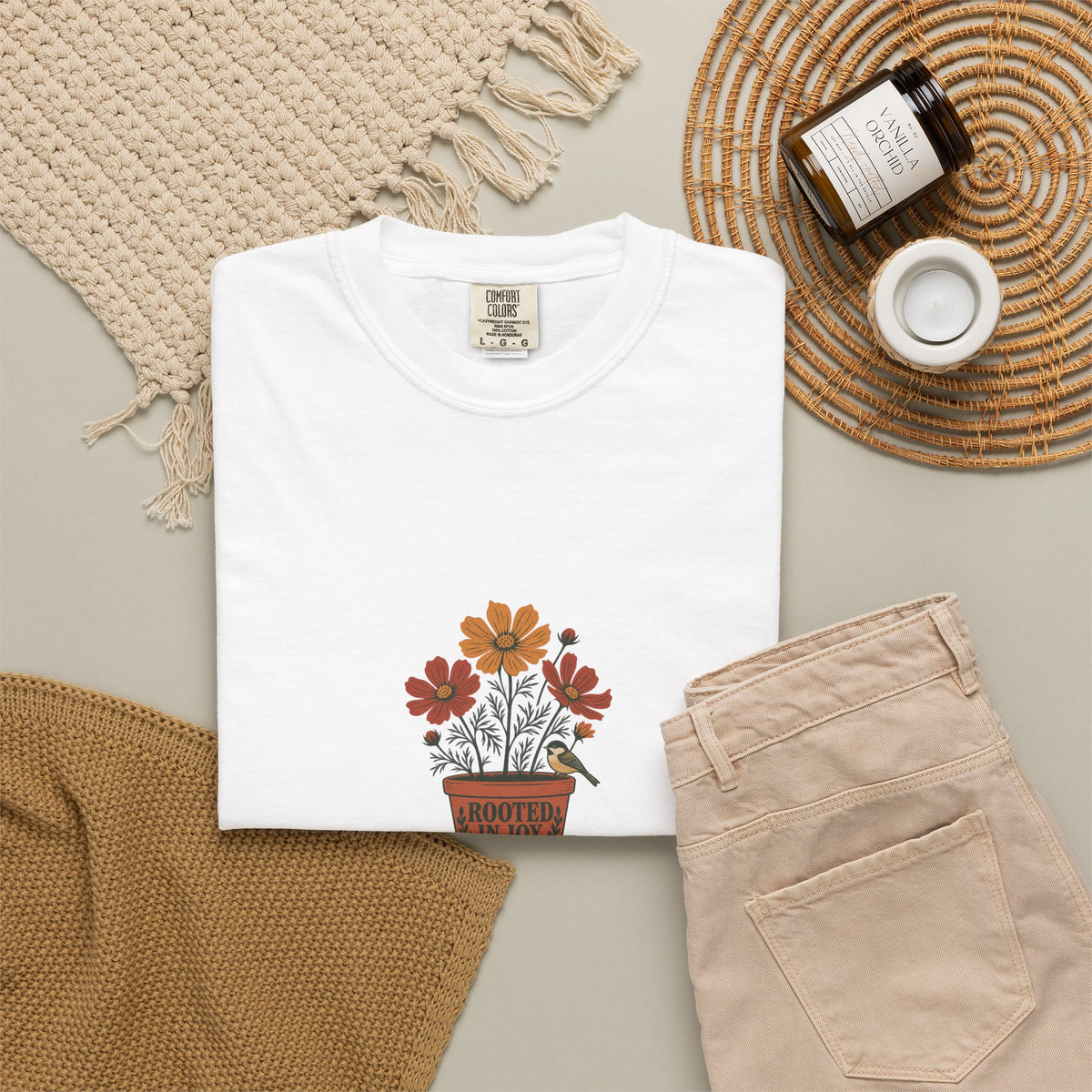 Rooted in Joy Botanical T-Shirt — Comfort Colors 1717
