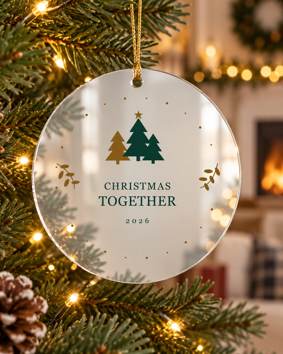 Evergreen Grove Christmas Together Mirror Ornament 2026