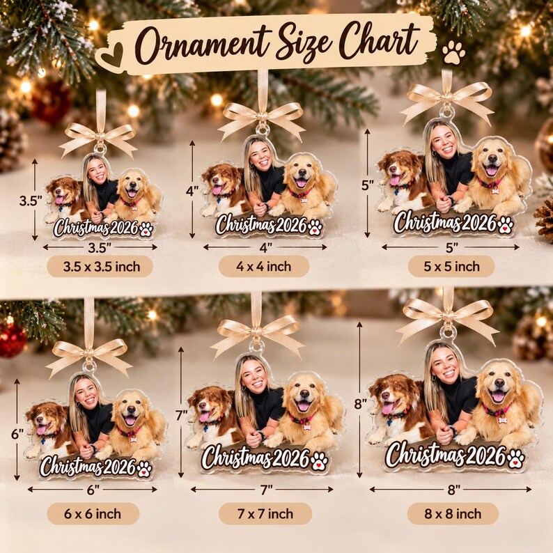 Custom Family Photo Cutout Ornament — design example 4