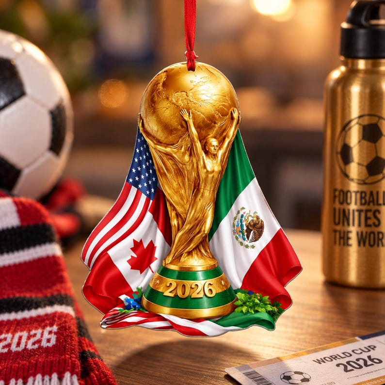 2026 Soccer Host Nations Ornament — design example 2