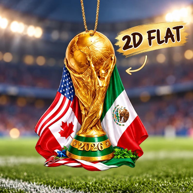 2026 Soccer Host Nations Ornament — design example 3