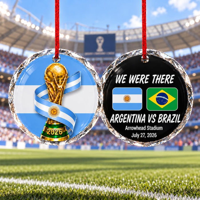 Personalized Soccer Match Keepsake Ornament — design example 1