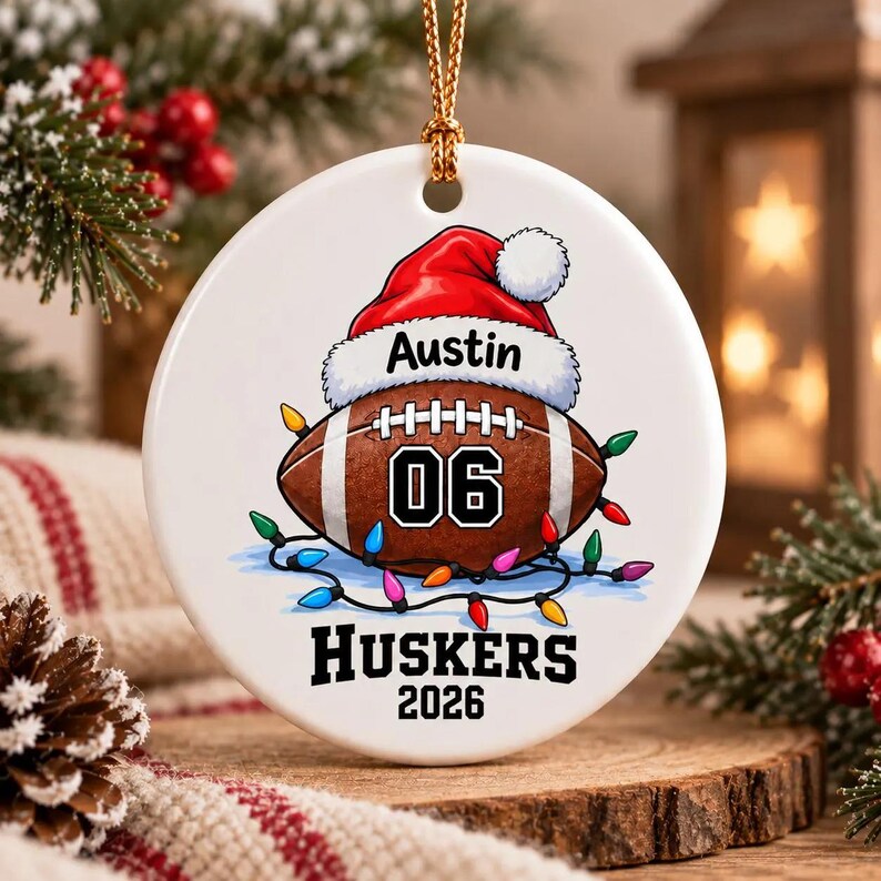 Personalized Sports Ceramic Ornament — design example 2