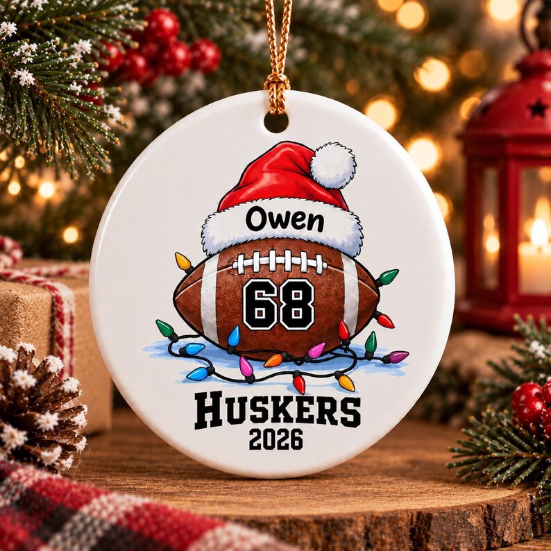 Personalized Sports Ceramic Ornament — design example 8