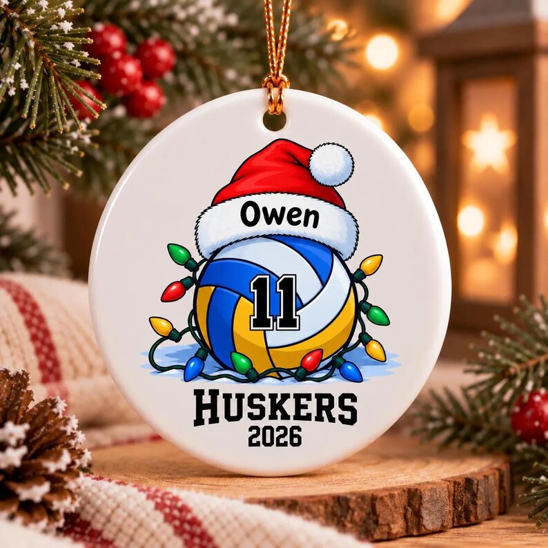 Personalized Sports Ceramic Ornament — design example 5