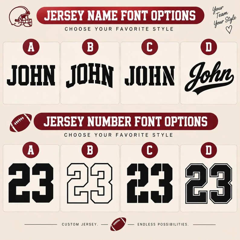 Personalized Football Jersey & Helmet Ornament — design example 5