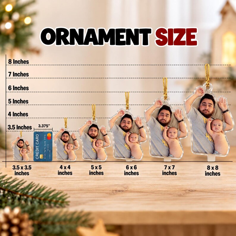 Personalized Dad & Baby Photo Ornament — design example 5