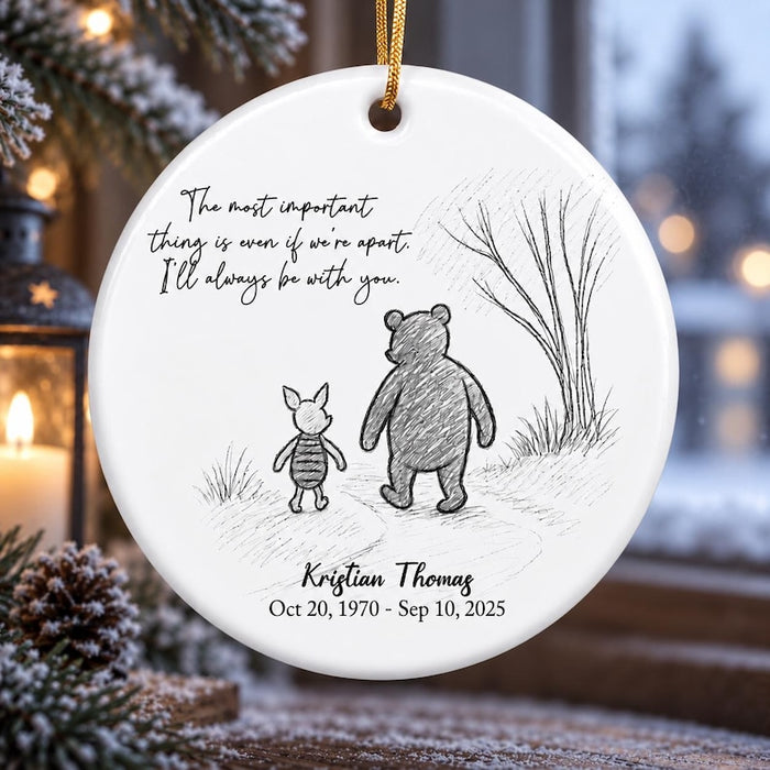 Personalized Memorial Ceramic Ornament — design example 1