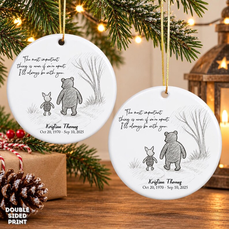 Personalized Memorial Ceramic Ornament — design example 6
