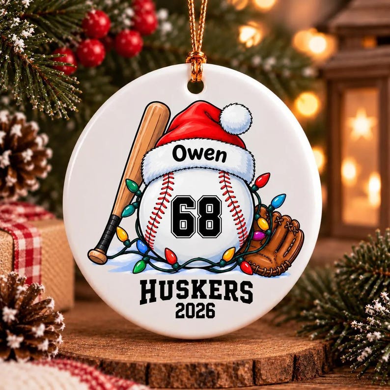 Personalized Sports Ceramic Ornament — design example 4