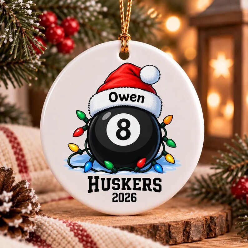 Personalized Sports Ceramic Ornament — design example 6