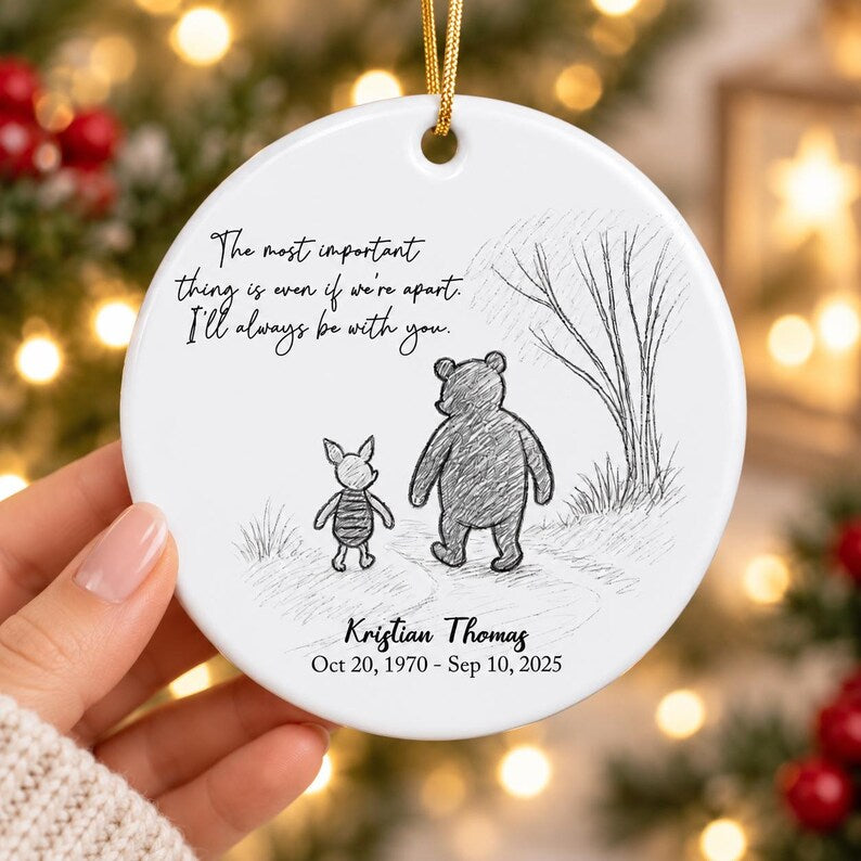 Personalized Memorial Ceramic Ornament — design example 2