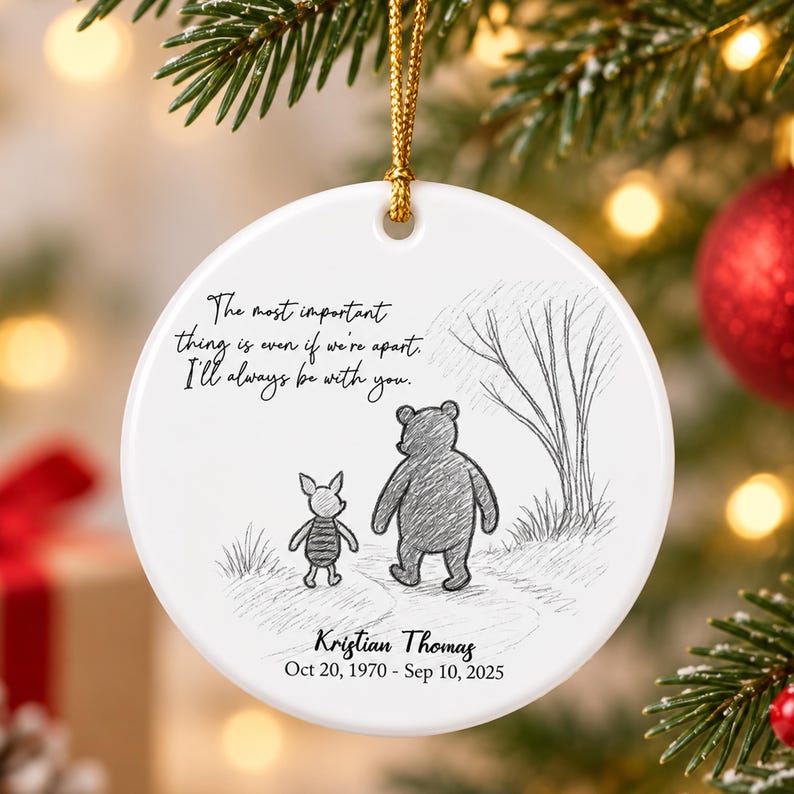 Personalized Memorial Ceramic Ornament — design example 5